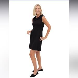 Tuckernuck sailor-sailor cricket dress black sleeveless ruffle neck knit preppy